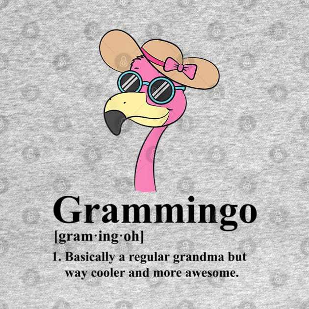 Womens Grammingo Regular Grandma But Way Cooler Awesome Flamingo by KIMIKA